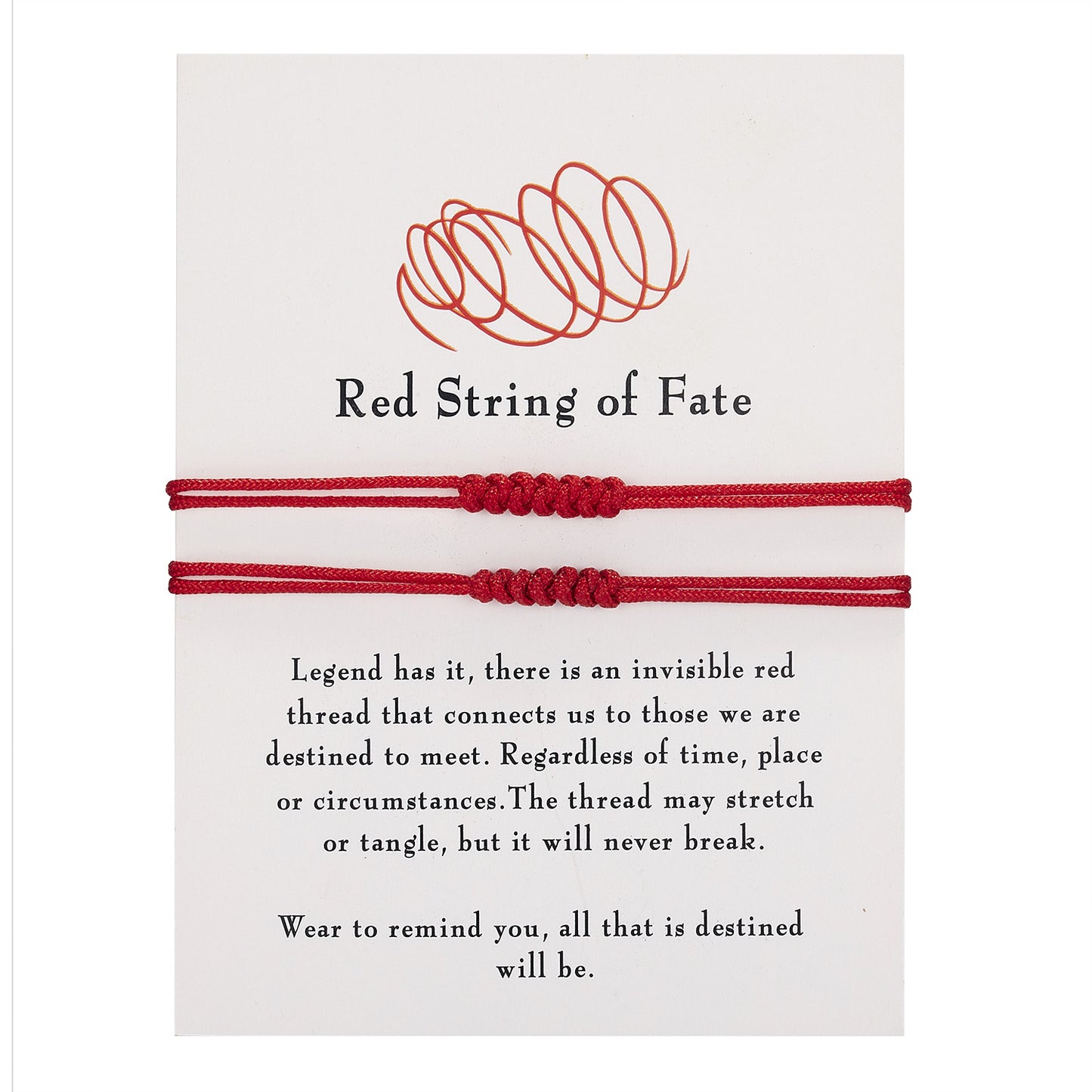 7 Knots Red Rope Woven Bracelet - Length Design