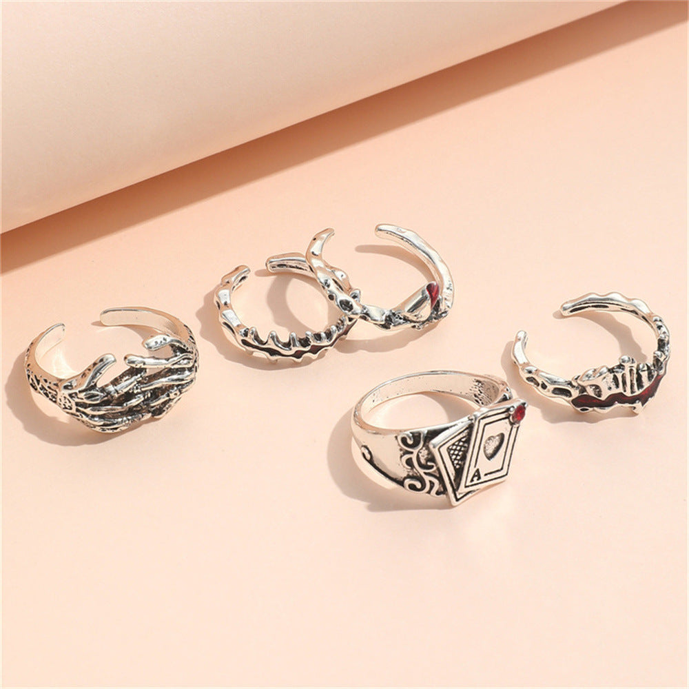 Trendy Cold Special-Interest Design Alloy Ring Set