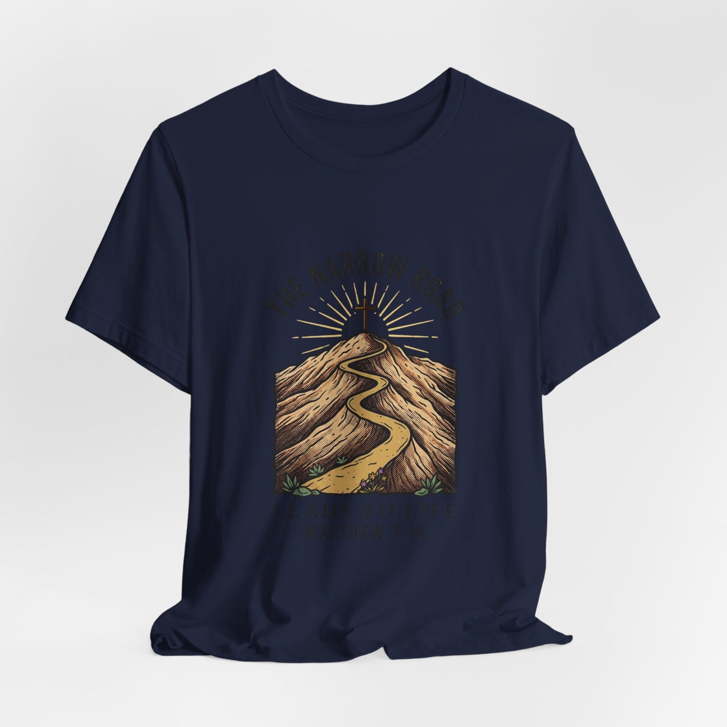 The Narrow Road Leads to Life Tee | Christian streetwear, scripture tee
