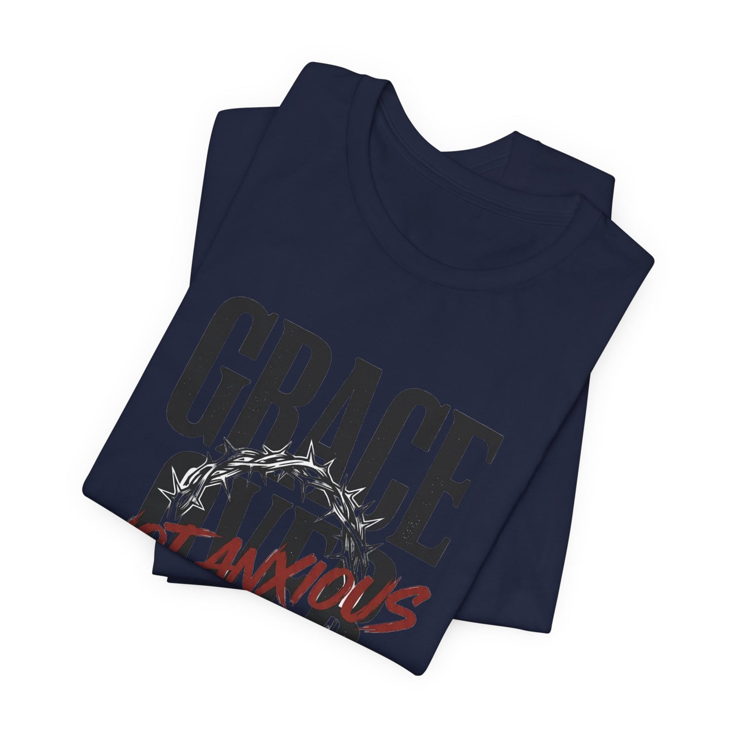 Grace Over Fear T-Shirt | Christian Streetwear, Distressed Scripture Typography