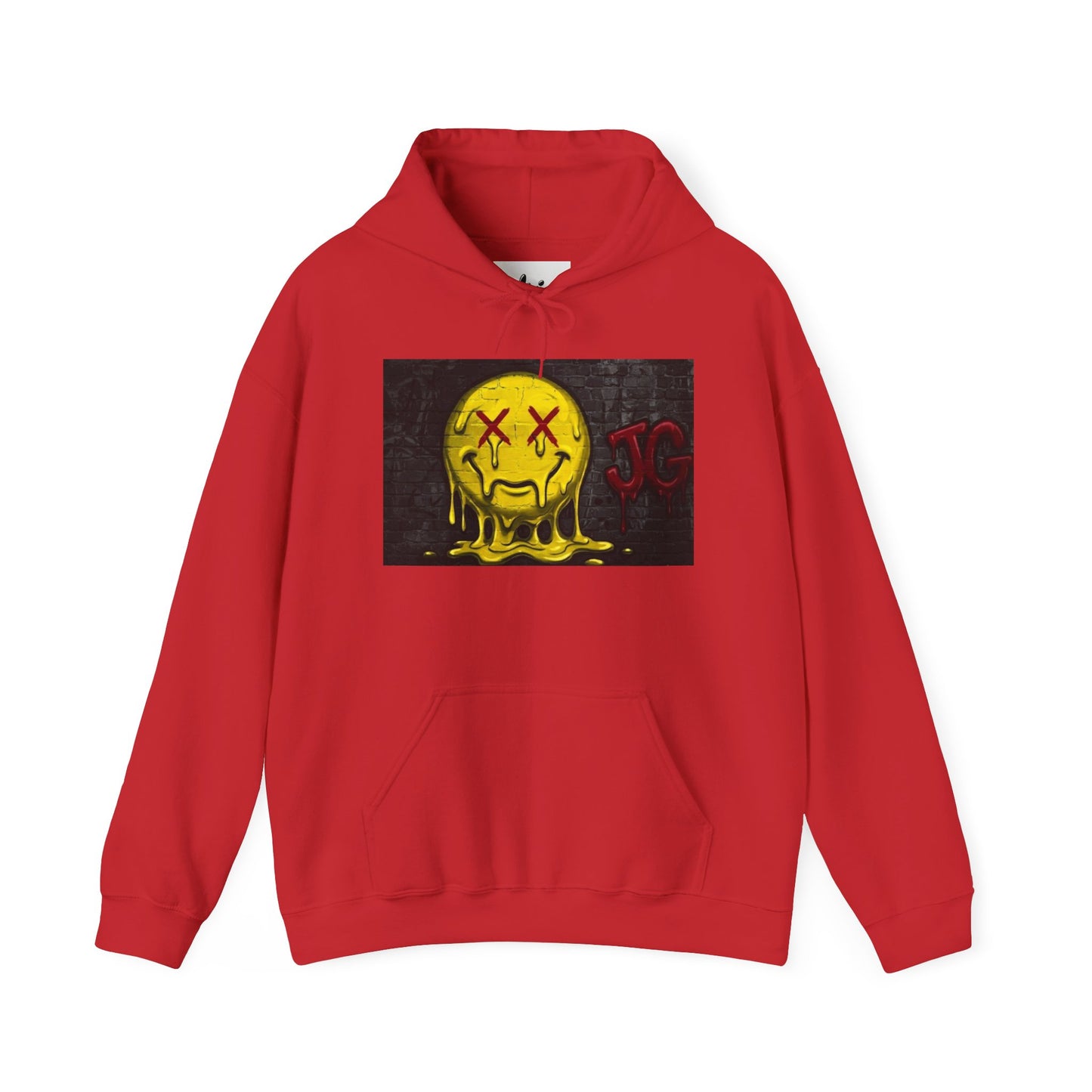 Melting Smiley Hoodie — Grunge Drip Streetwear Sweatshirt