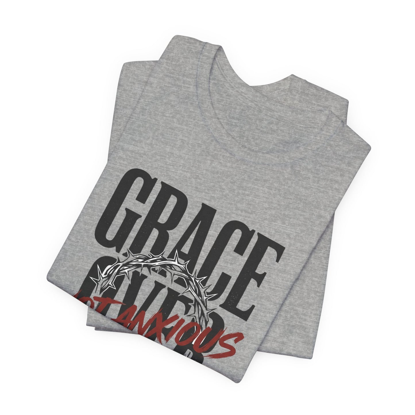 Grace Over Fear T-Shirt | Christian Streetwear, Distressed Scripture Typography
