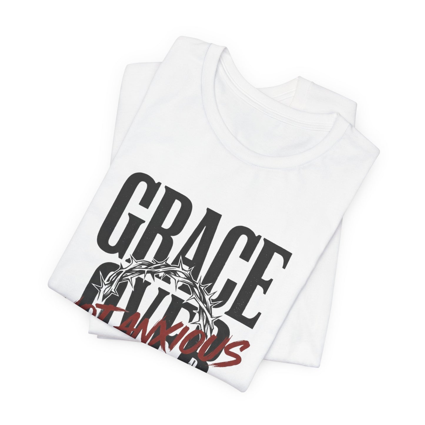 Grace Over Fear T-Shirt | Christian Streetwear, Distressed Scripture Typography