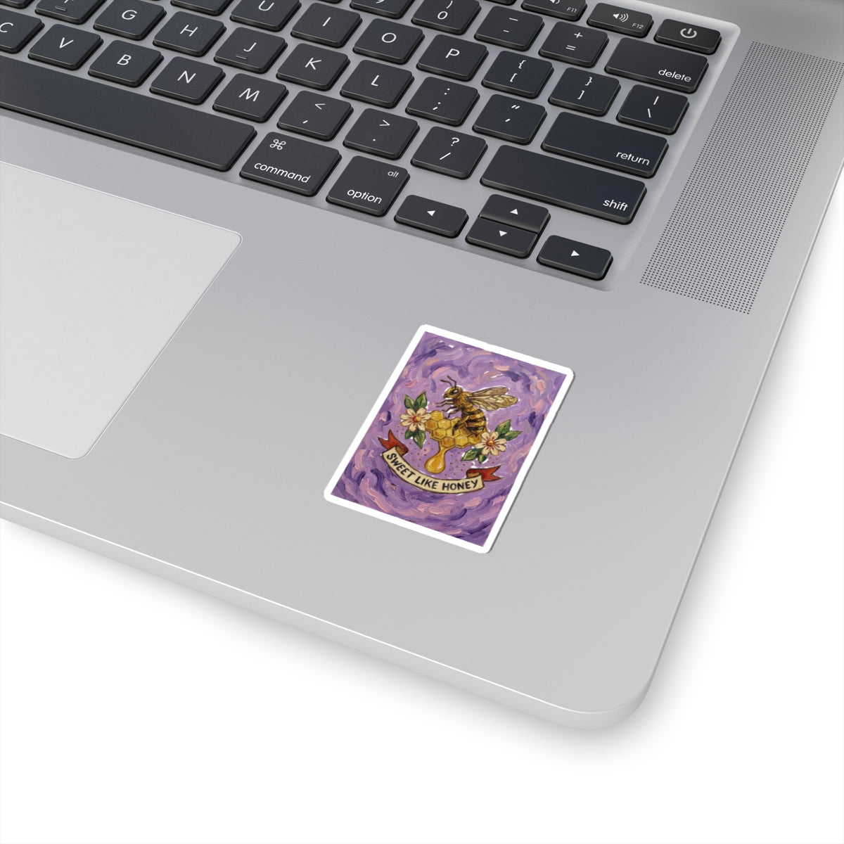 Sweet Like Honey Bee Sticker | Traditional Tattoo-Inspired, Floral Banner
