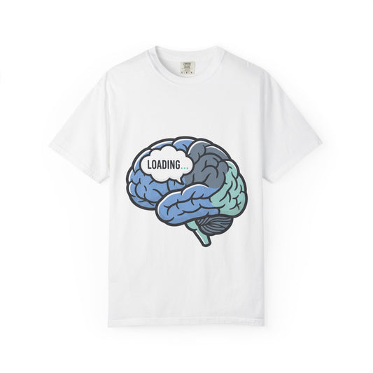 Loading Brain Graphic Tee — “Activate with a Cup of Coffee” Novelty T-Shirt