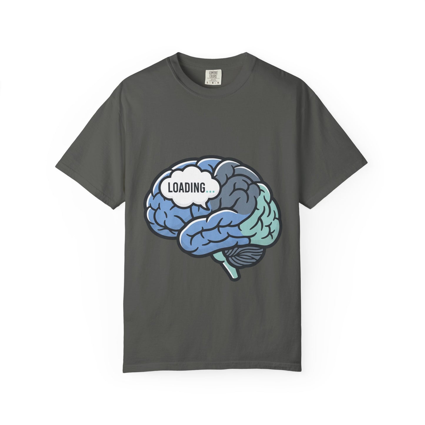Loading Brain Graphic Tee — “Activate with a Cup of Coffee” Novelty T-Shirt