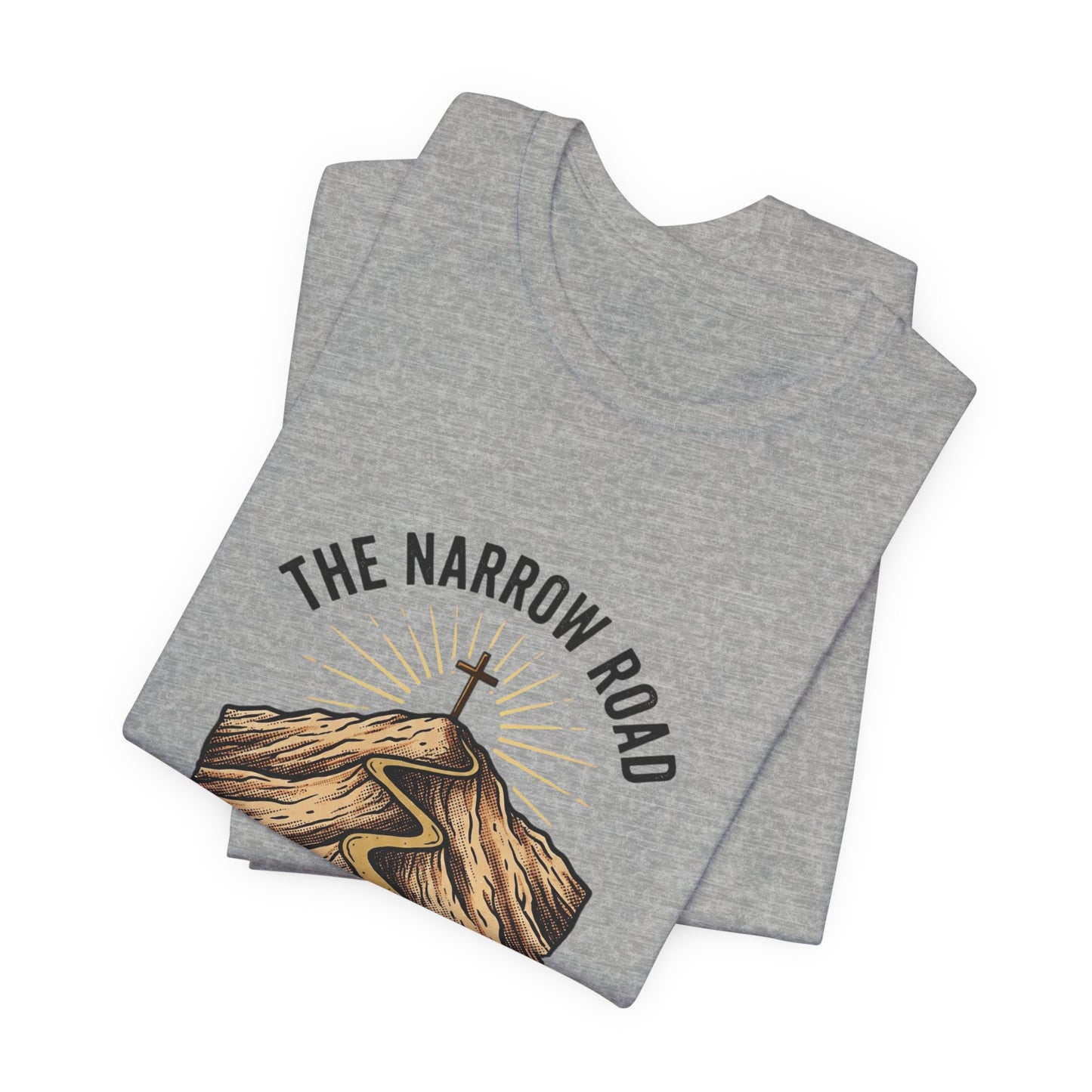 The Narrow Road Leads to Life Tee | Christian streetwear, scripture tee