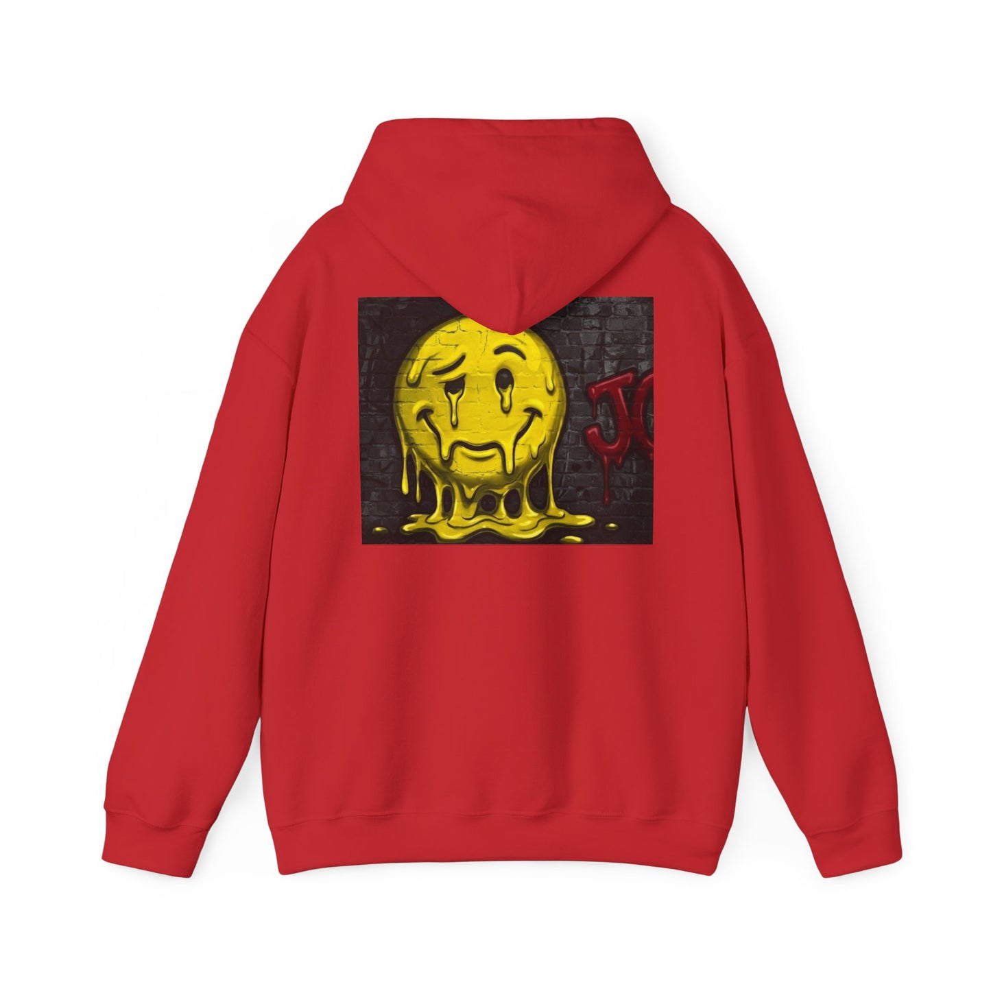 Melting Smiley Hoodie — Grunge Drip Streetwear Sweatshirt