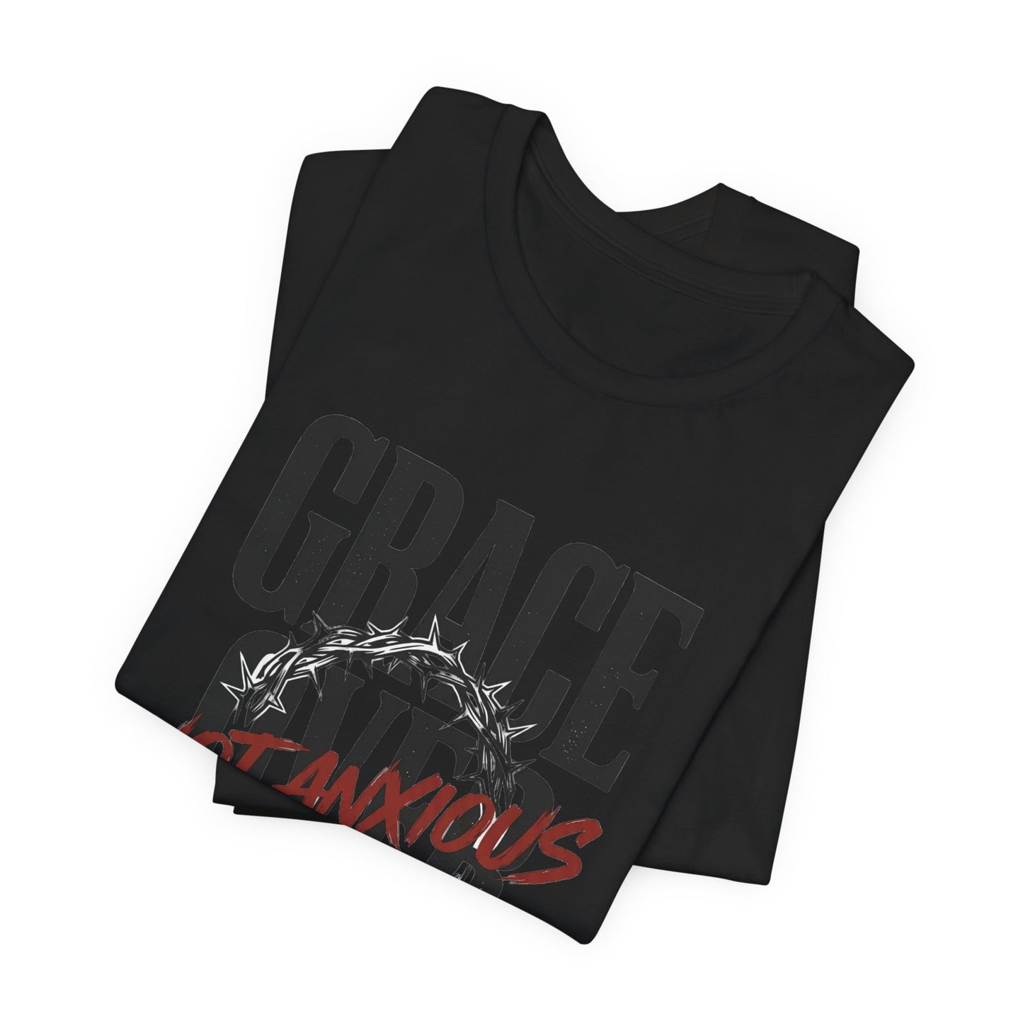 Grace Over Fear T-Shirt | Christian Streetwear, Distressed Scripture Typography