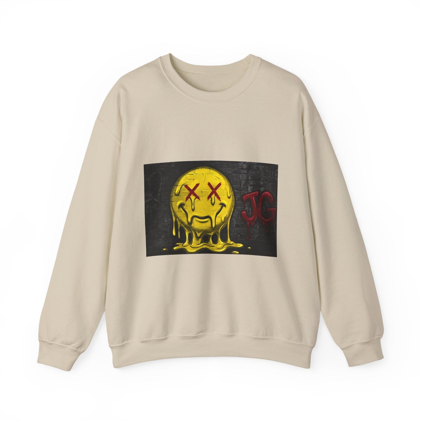 Melting Smiley Crewneck Sweatshirt
