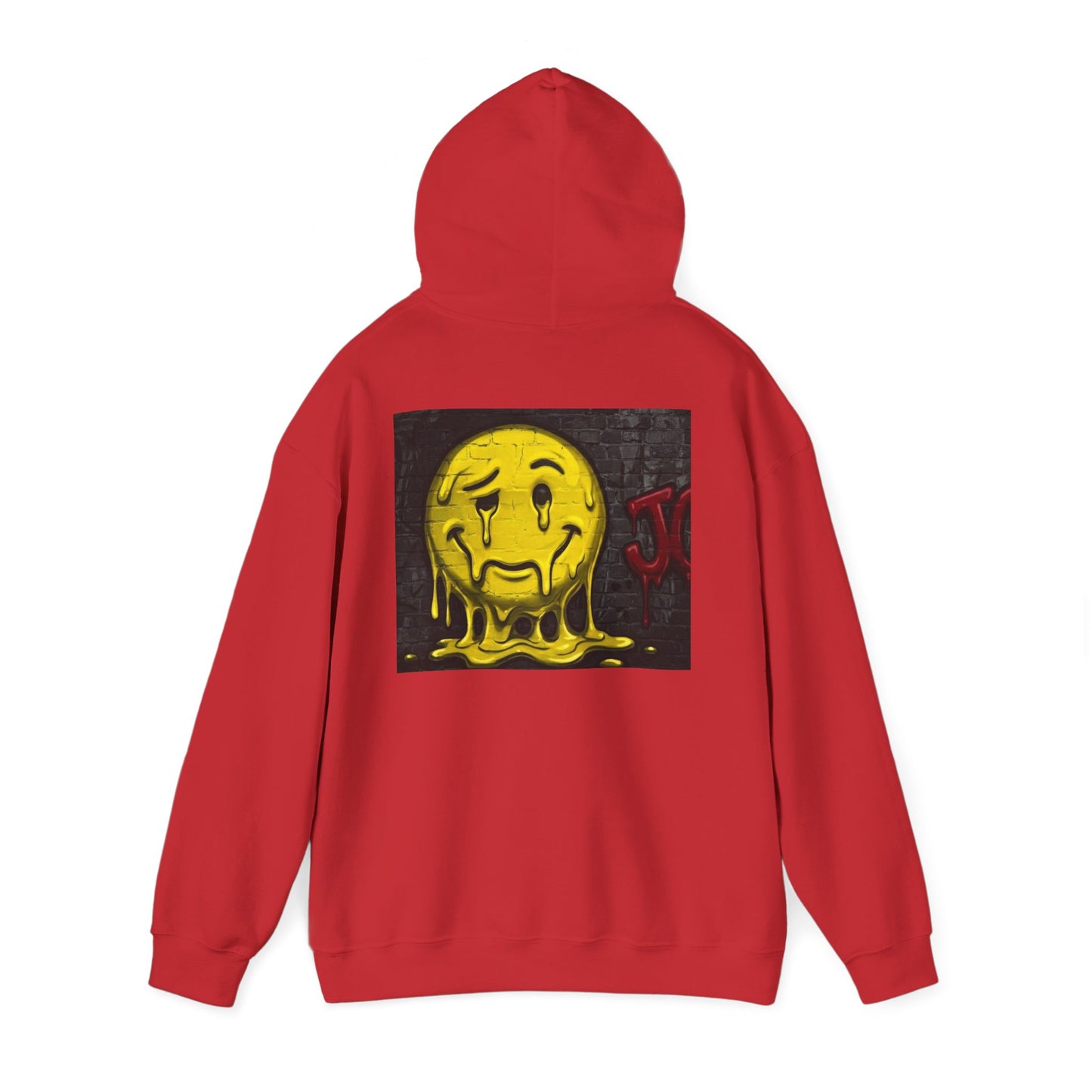 Melting Smiley Hoodie — Grunge Drip Streetwear Sweatshirt