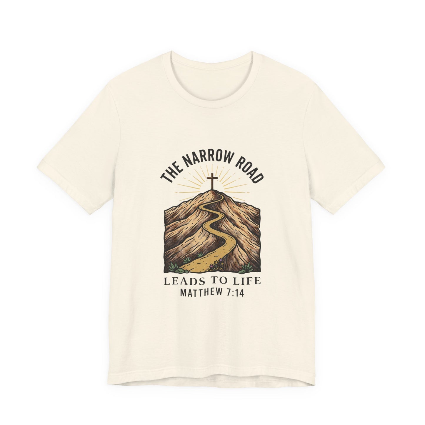 The Narrow Road Leads to Life Tee | Christian streetwear, scripture tee