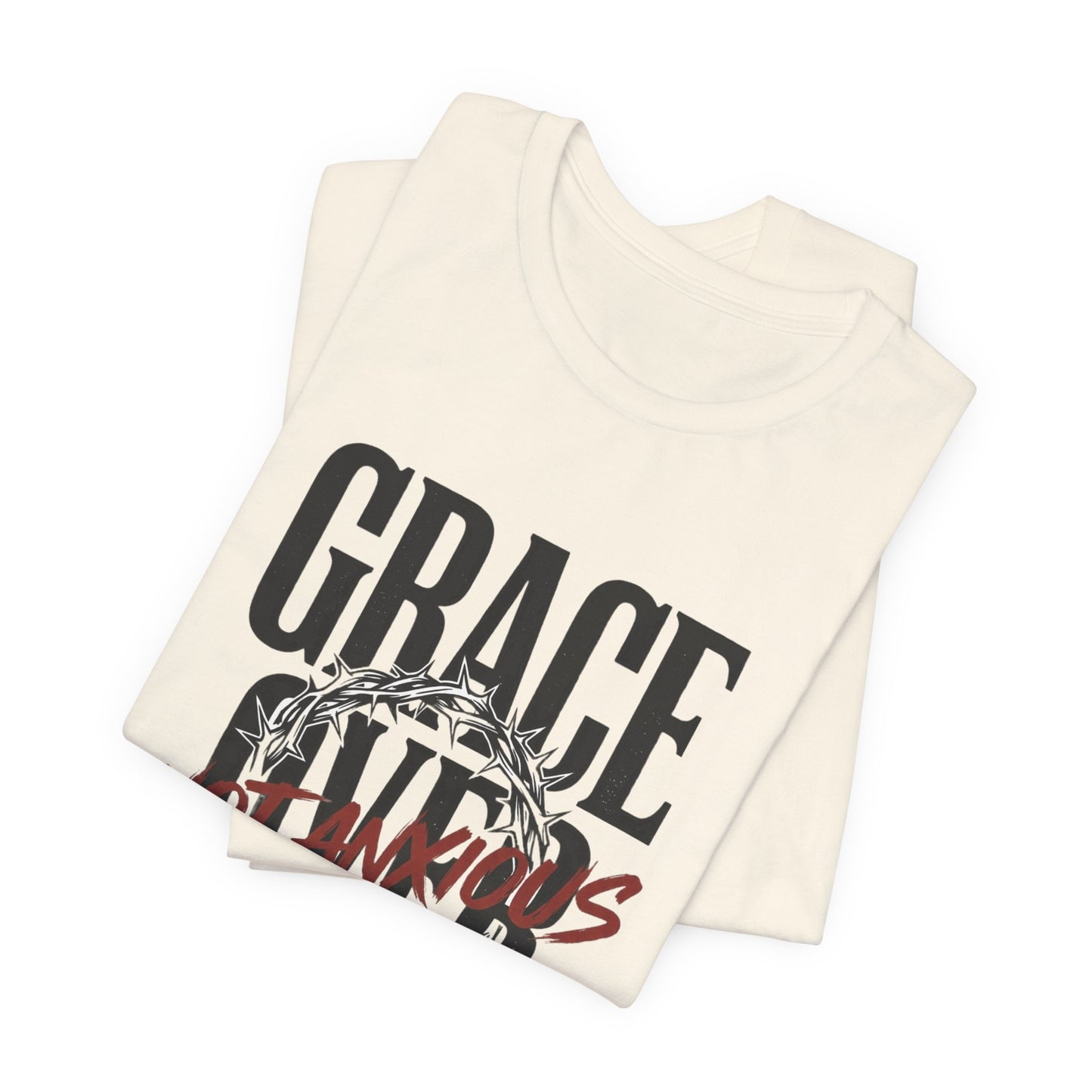 Grace Over Fear T-Shirt | Christian Streetwear, Distressed Scripture Typography