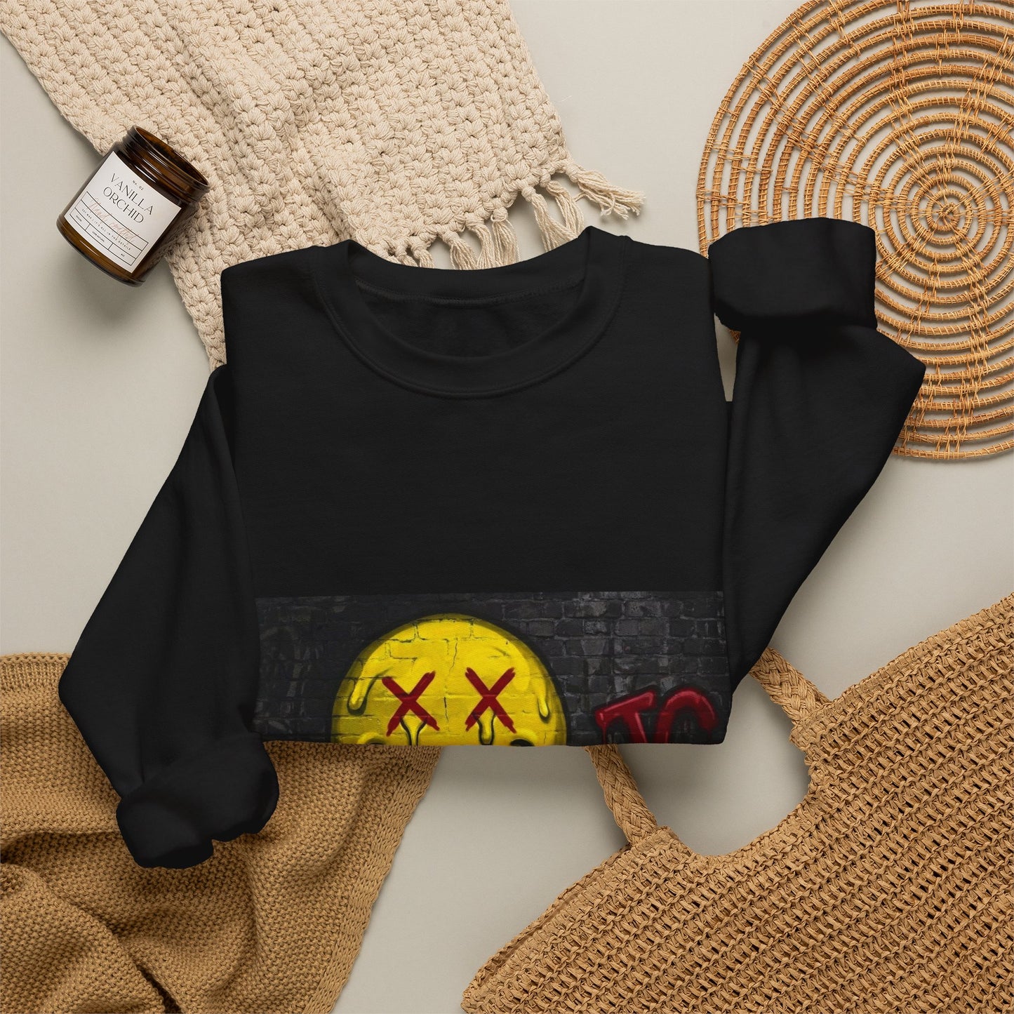 Melting Smiley Crewneck Sweatshirt