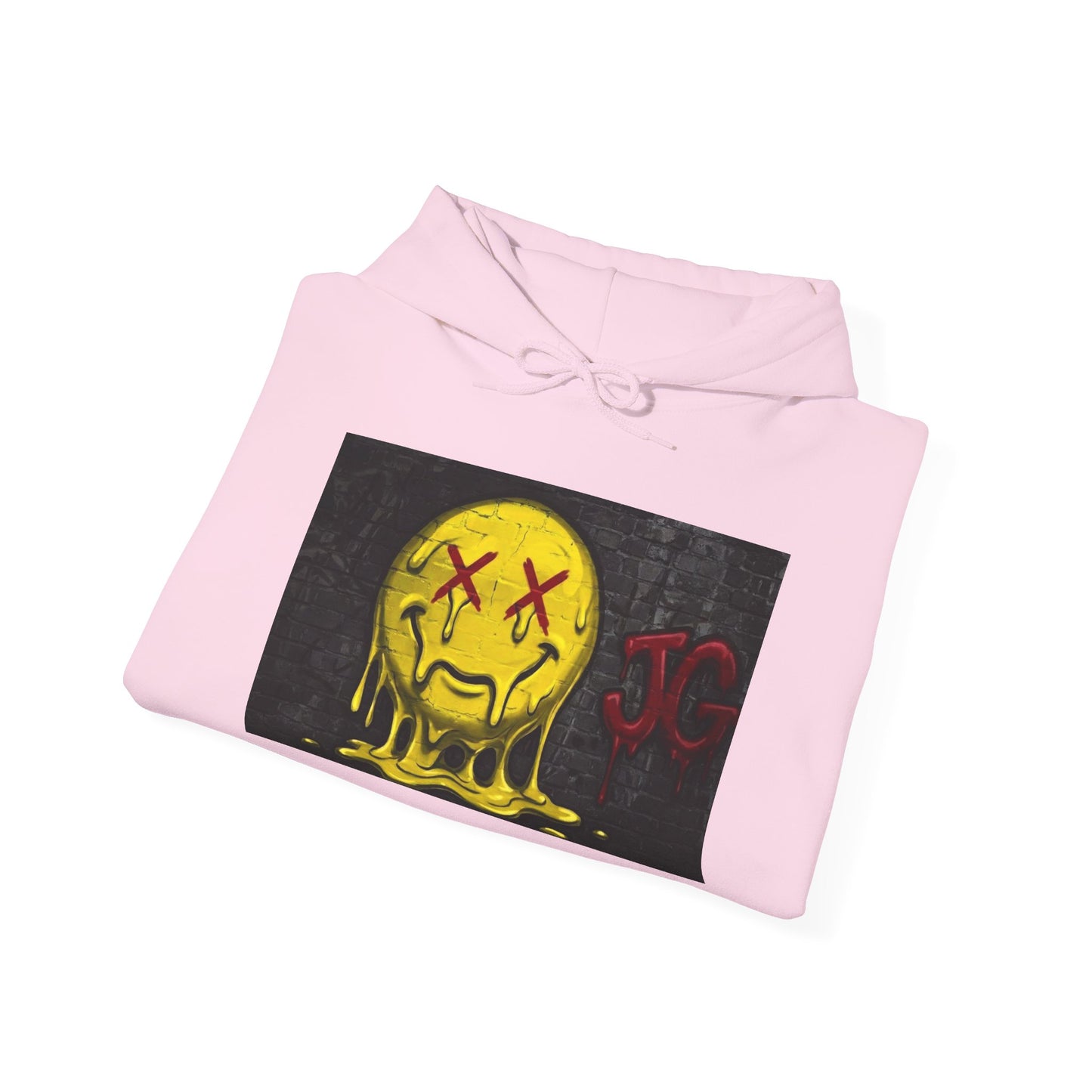Melting Smiley Hoodie — Grunge Drip Streetwear Sweatshirt