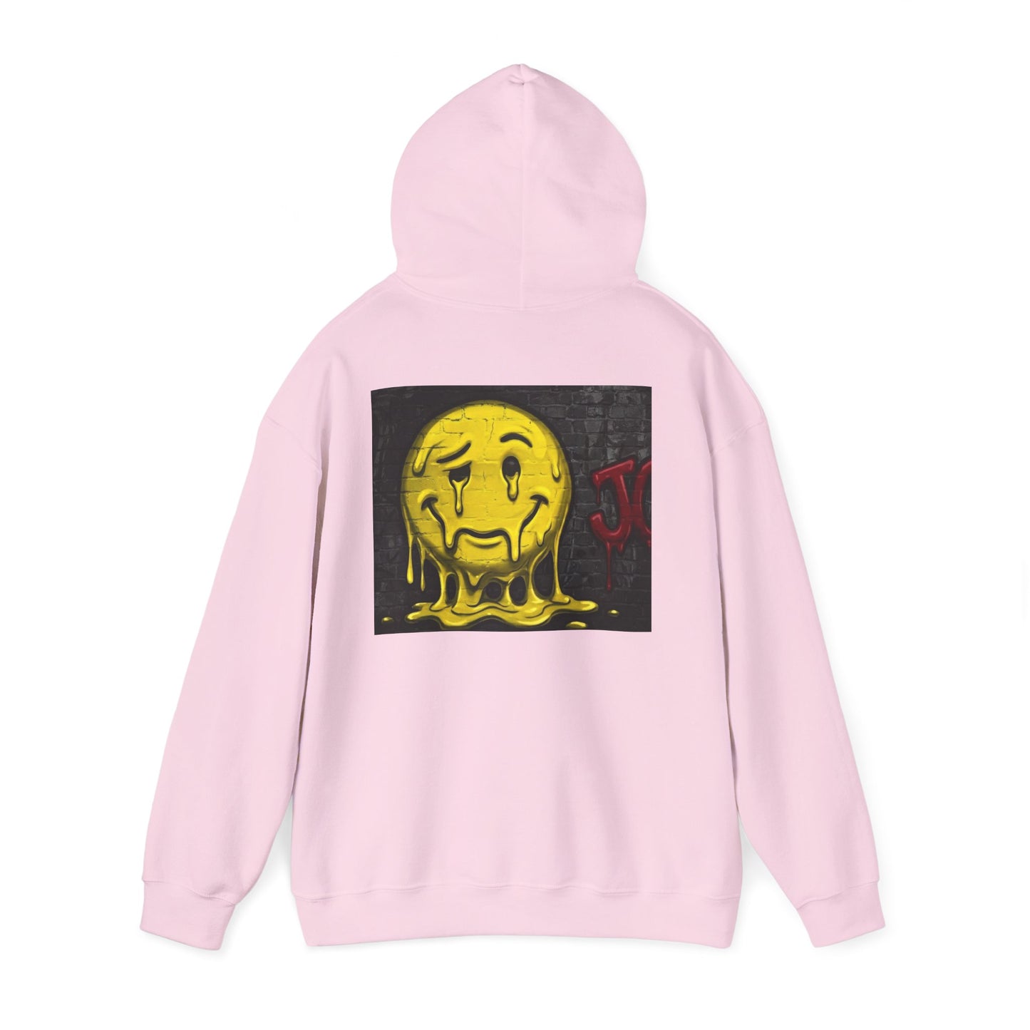 Melting Smiley Hoodie — Grunge Drip Streetwear Sweatshirt