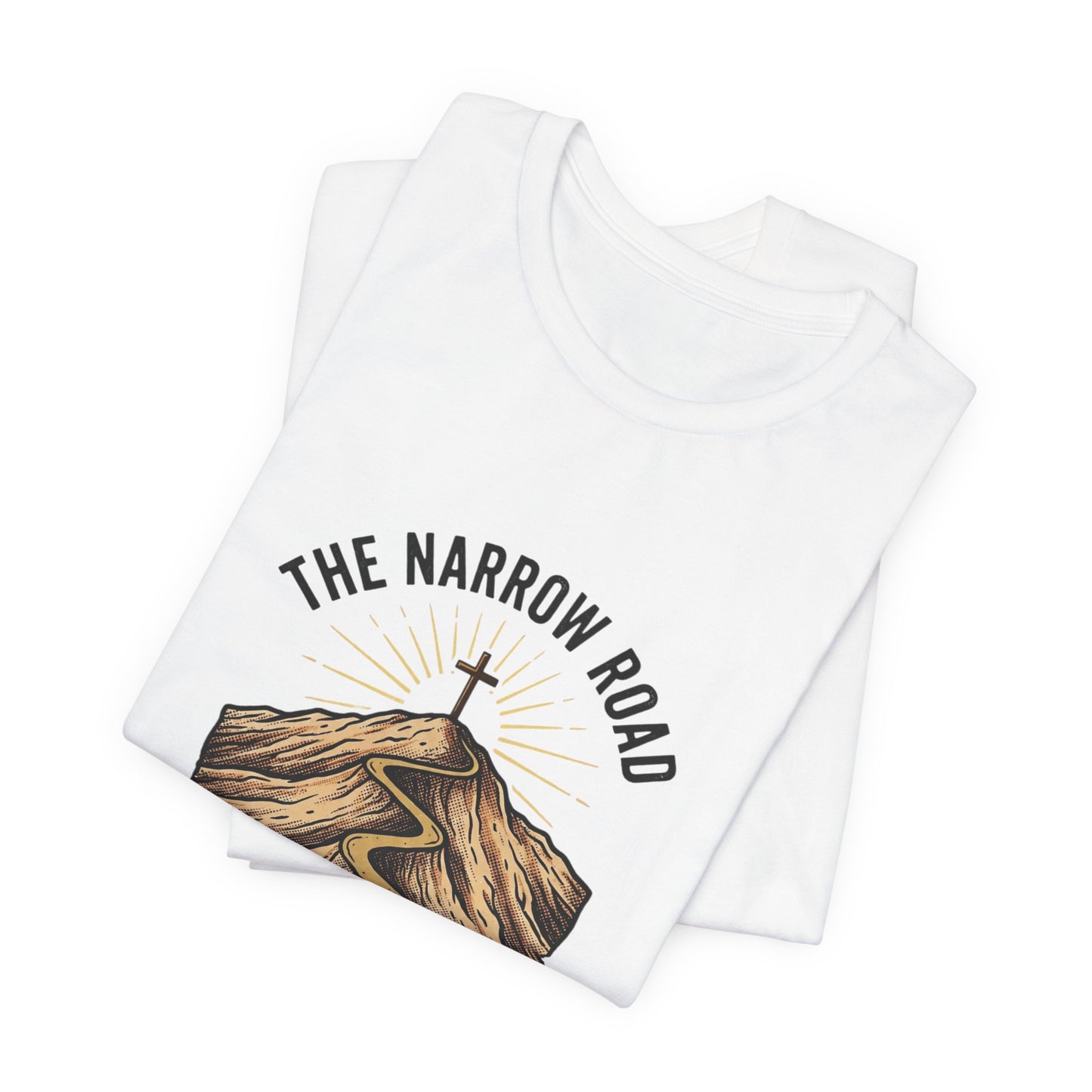 The Narrow Road Leads to Life Tee | Christian streetwear, scripture tee