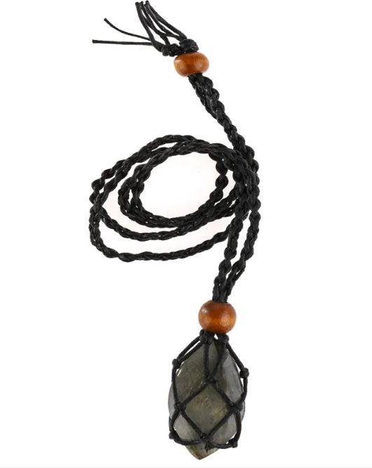 Macrame Labradorite Necklace