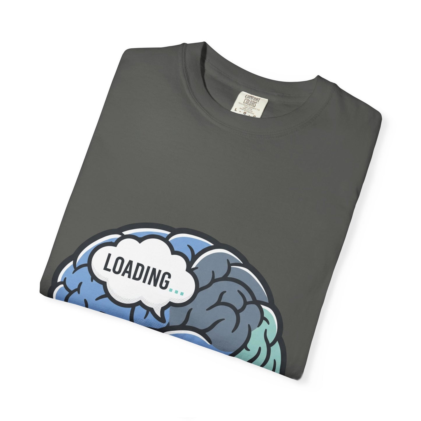Loading Brain Graphic Tee — “Activate with a Cup of Coffee” Novelty T-Shirt