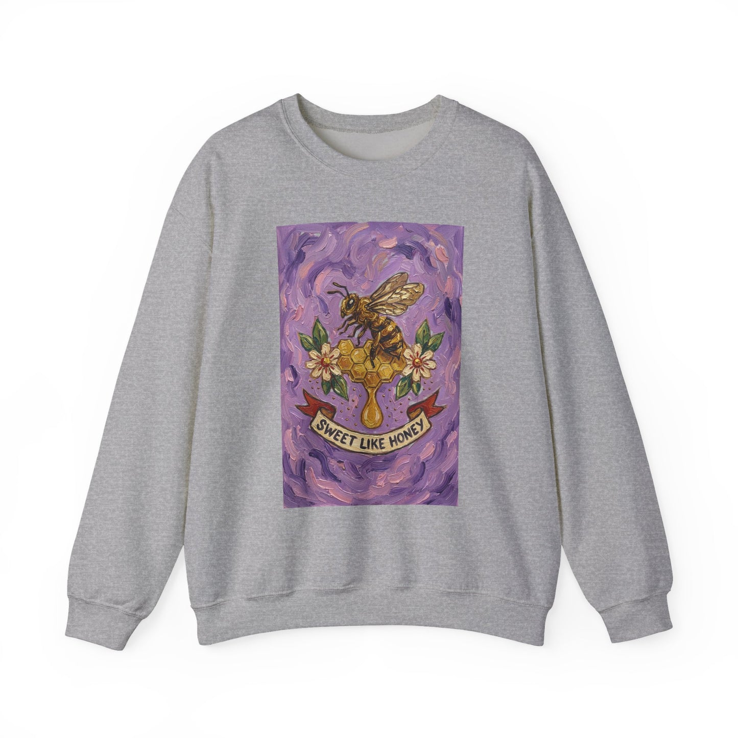 Sweet Like Honey Bee Sweatshirt | Traditional Tattoo Floral Banner