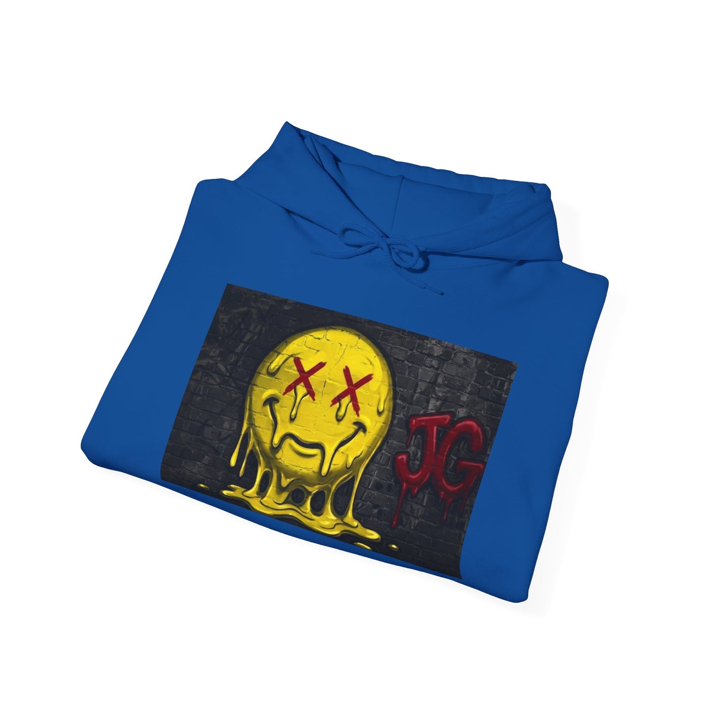 Melting Smiley Hoodie — Grunge Drip Streetwear Sweatshirt