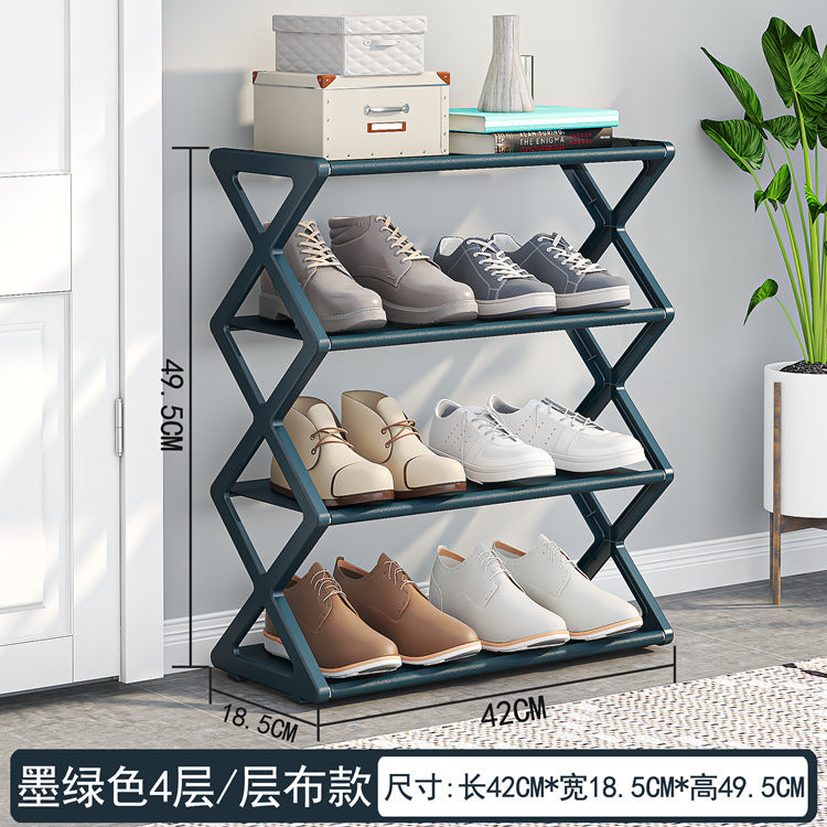 X-Type Multi-Functional Shoe Rack With Two Layers