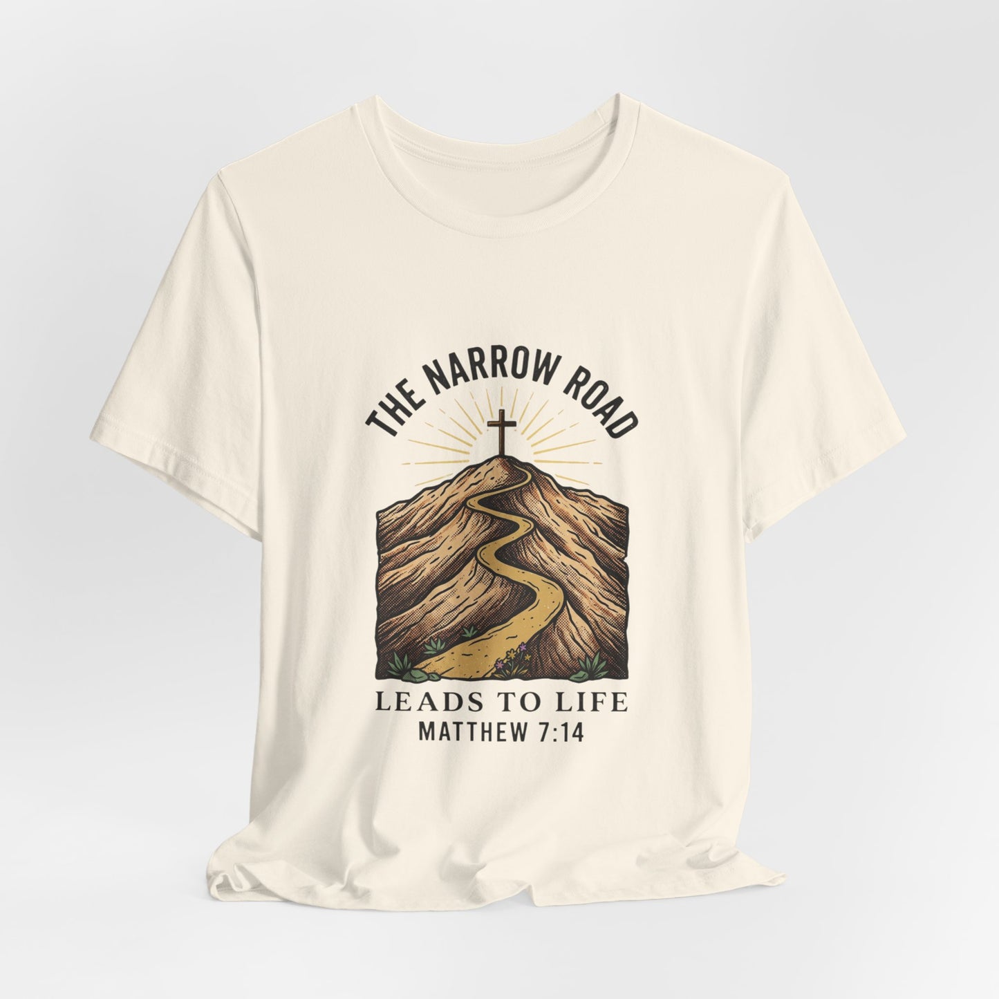 The Narrow Road Leads to Life Tee | Christian streetwear, scripture tee