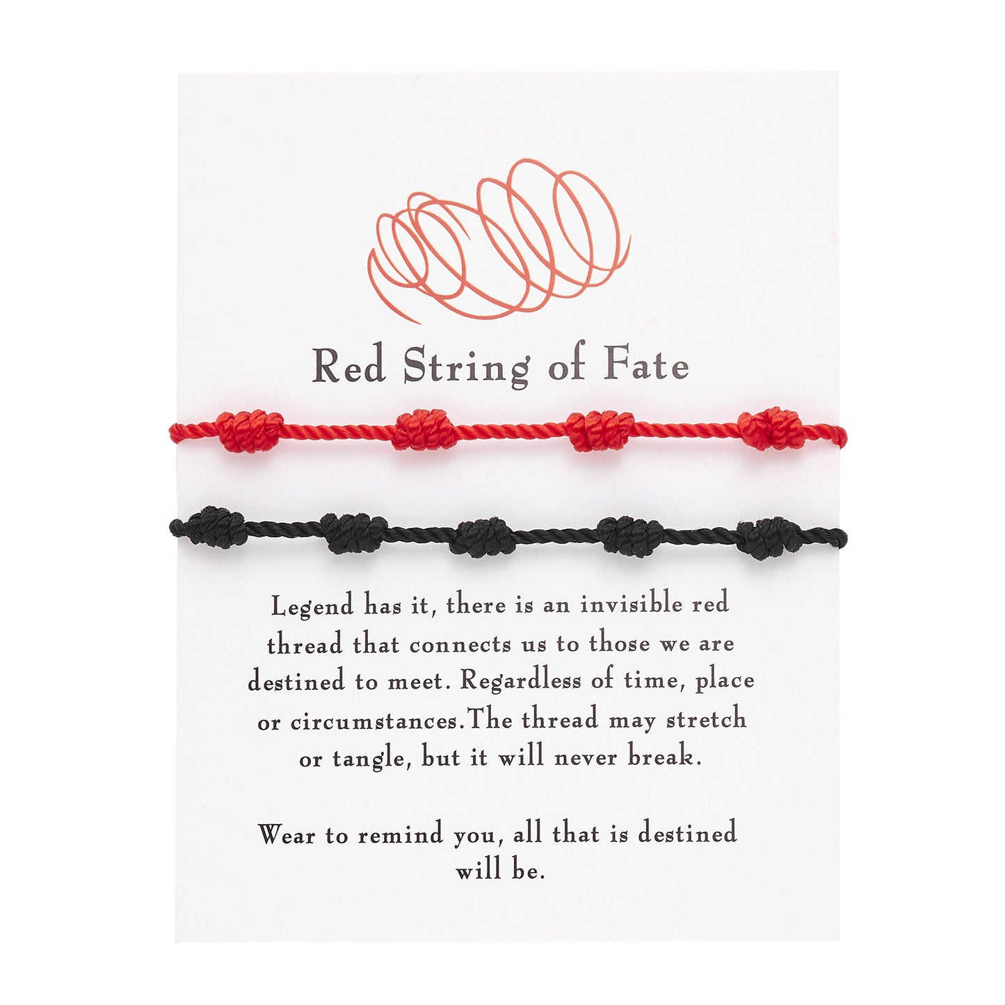 7 Knots Red Rope Woven Bracelet - Length Design