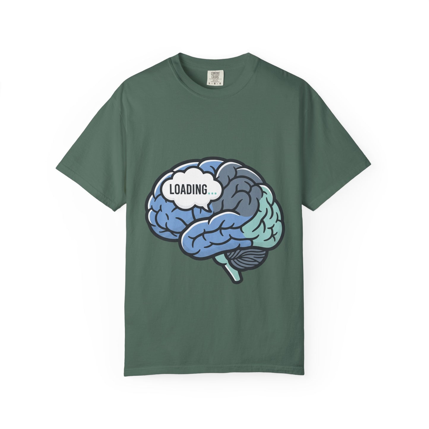 Loading Brain Graphic Tee — “Activate with a Cup of Coffee” Novelty T-Shirt