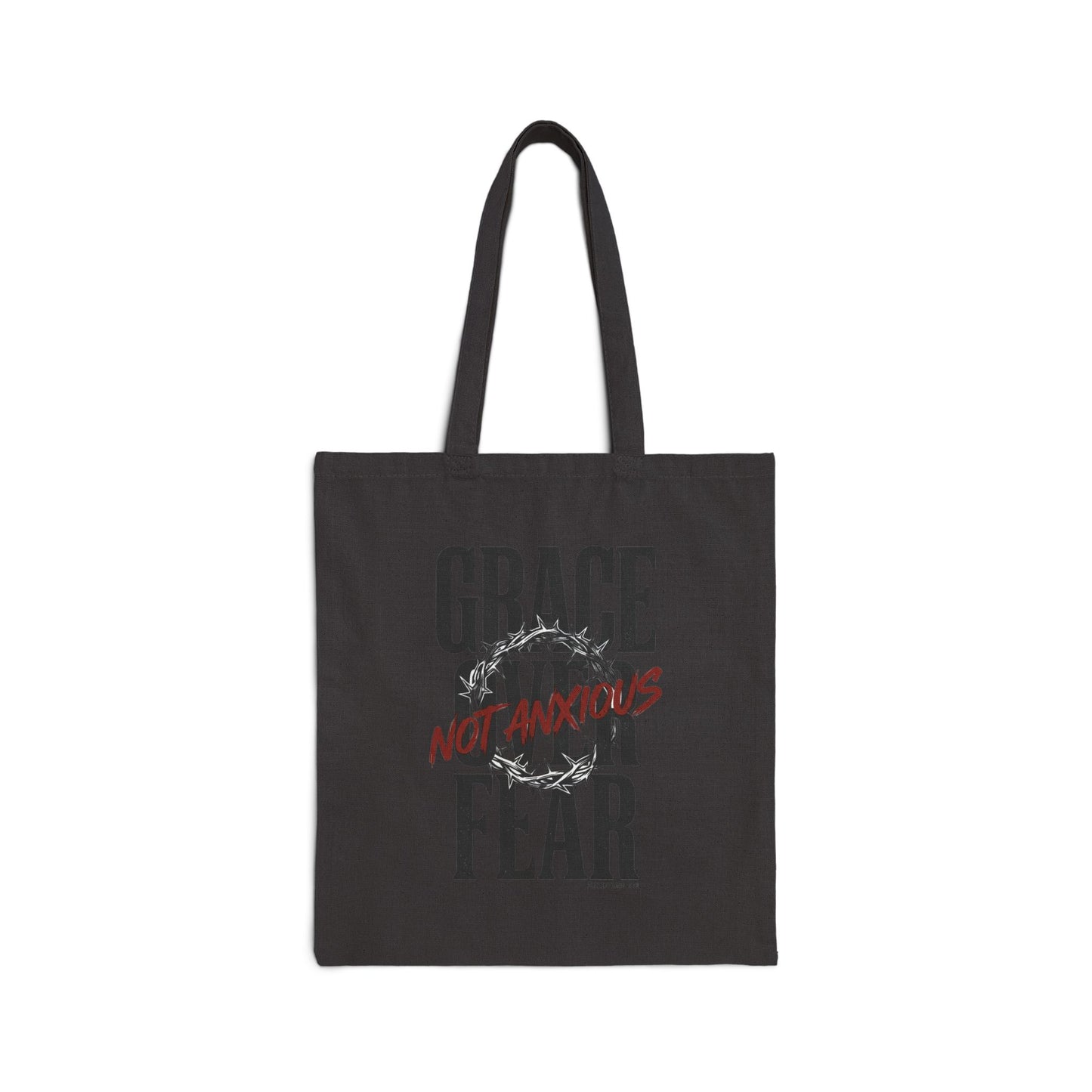 Grace Over Fear Tote | Christian Streetwear, Distressed Typography