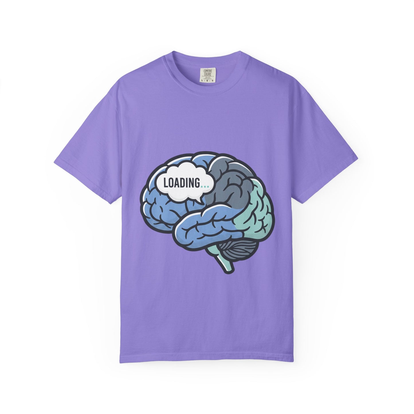 Loading Brain Graphic Tee — “Activate with a Cup of Coffee” Novelty T-Shirt