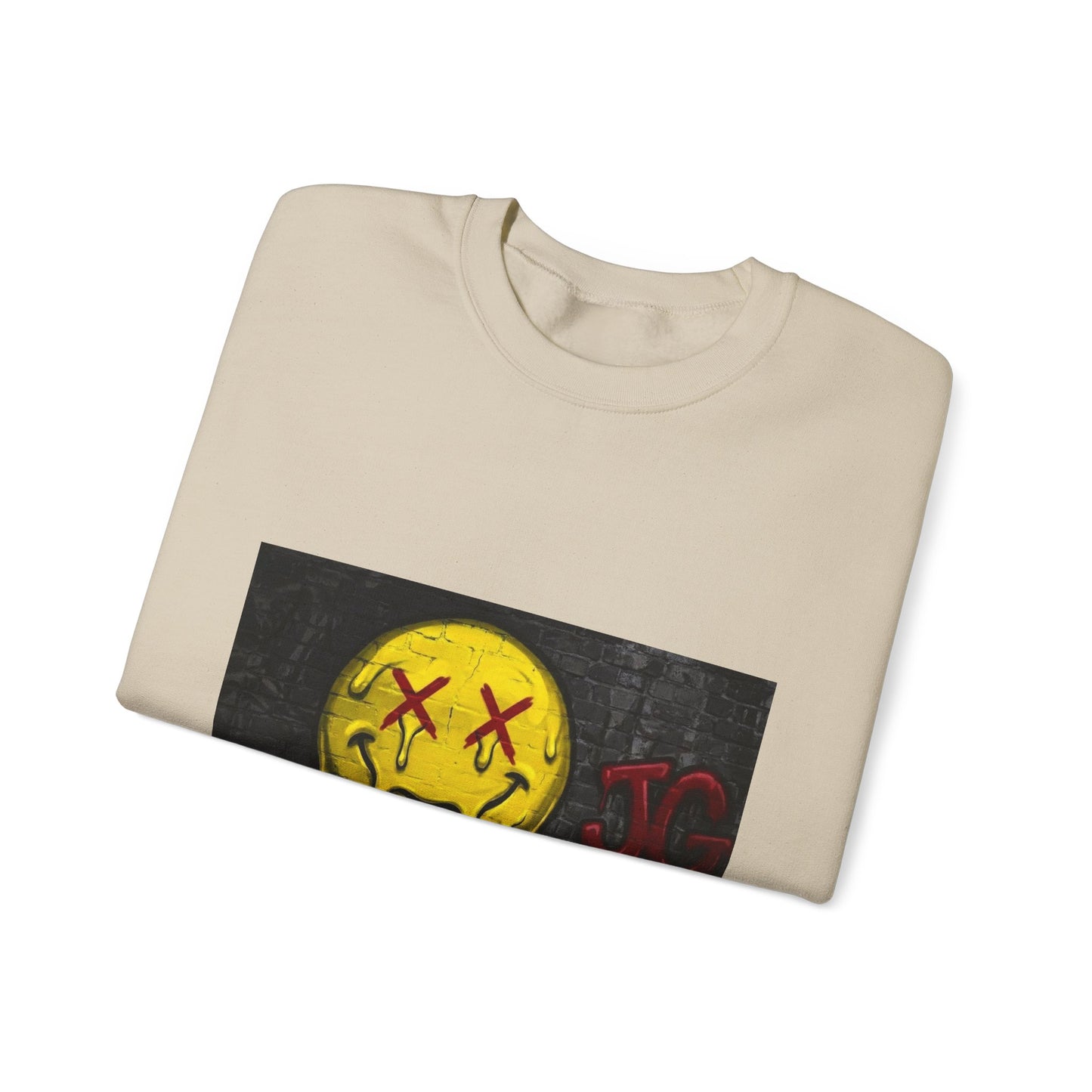 Melting Smiley Crewneck Sweatshirt