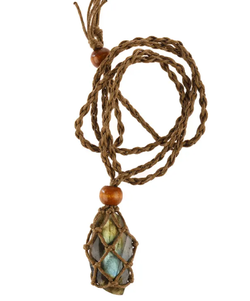 Macrame Labradorite Necklace
