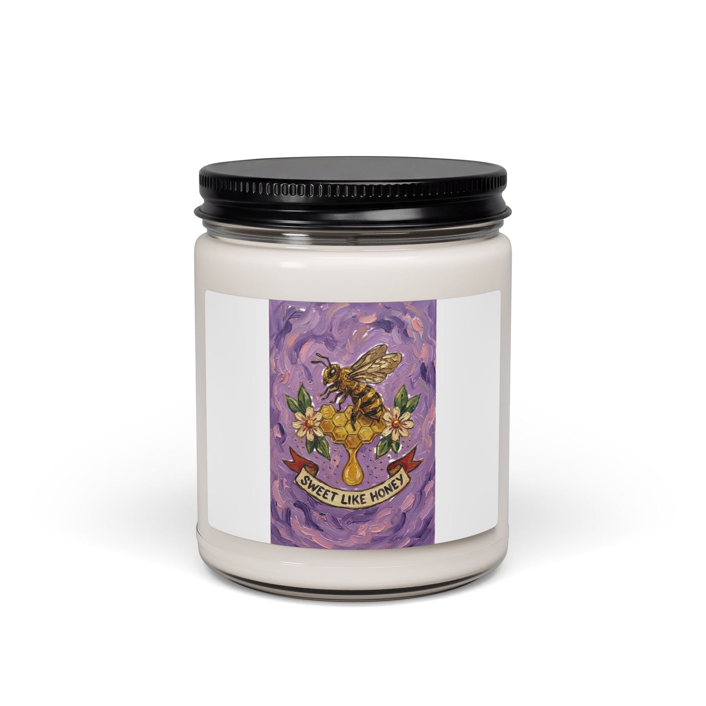 Sweet Like Honey Candle, Traditional Tattoo Floral Bee Soy Candle | Vintage Flash
