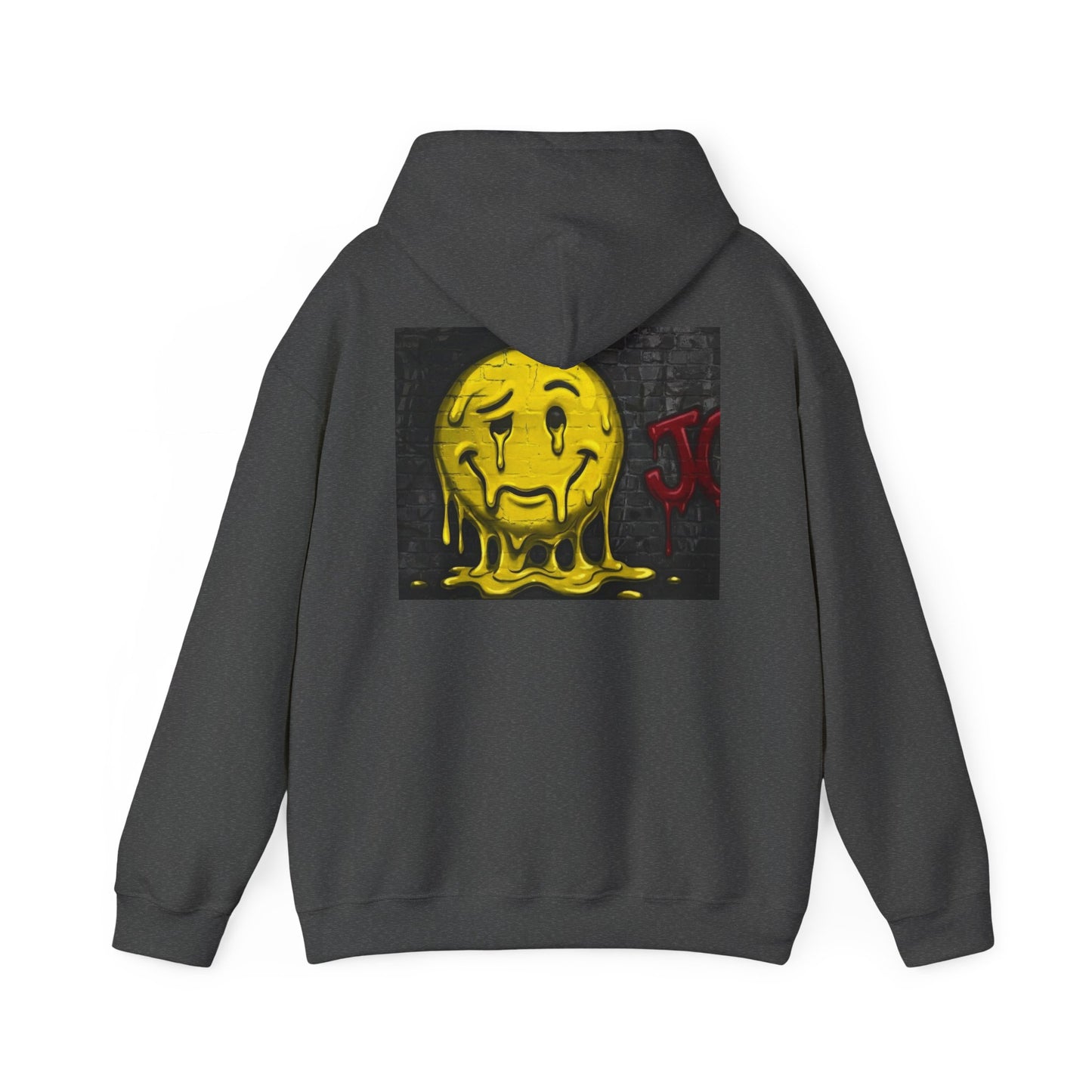 Melting Smiley Hoodie — Grunge Drip Streetwear Sweatshirt