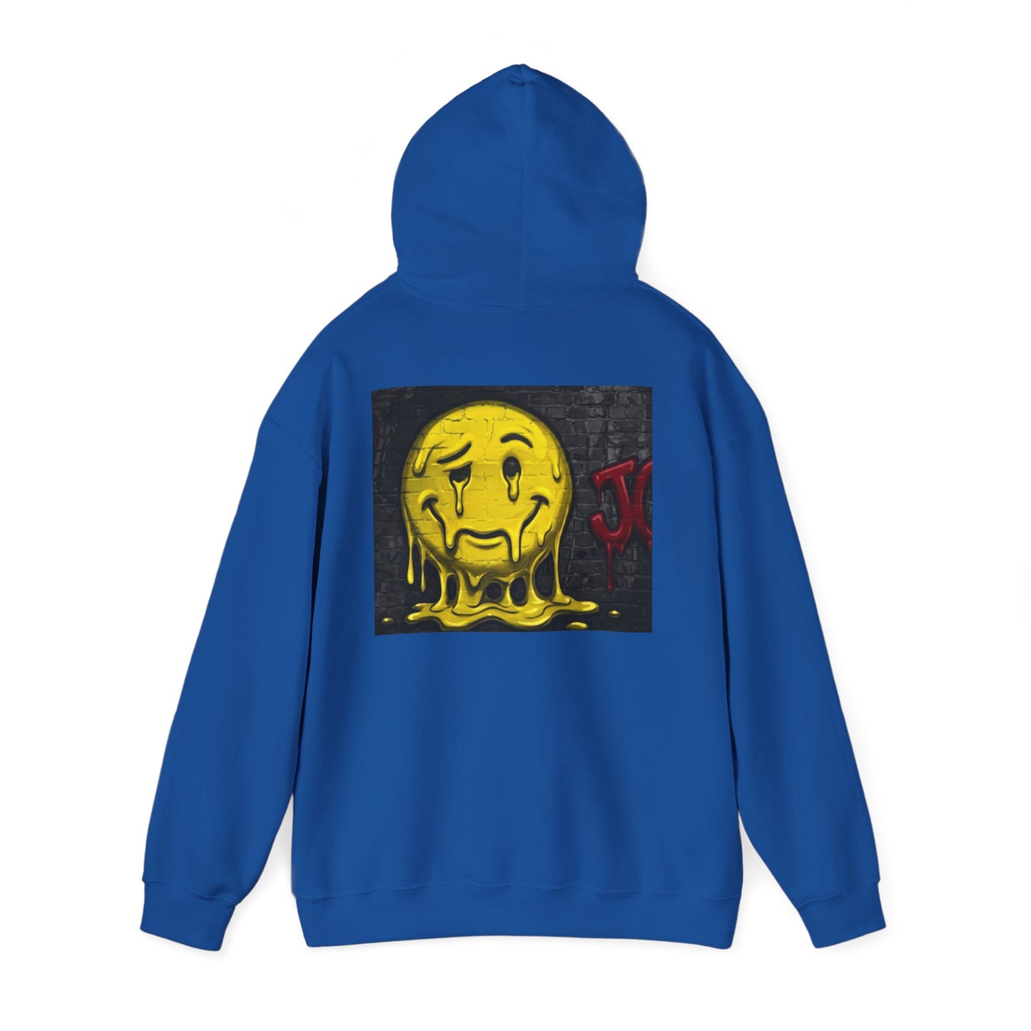 Melting Smiley Hoodie — Grunge Drip Streetwear Sweatshirt