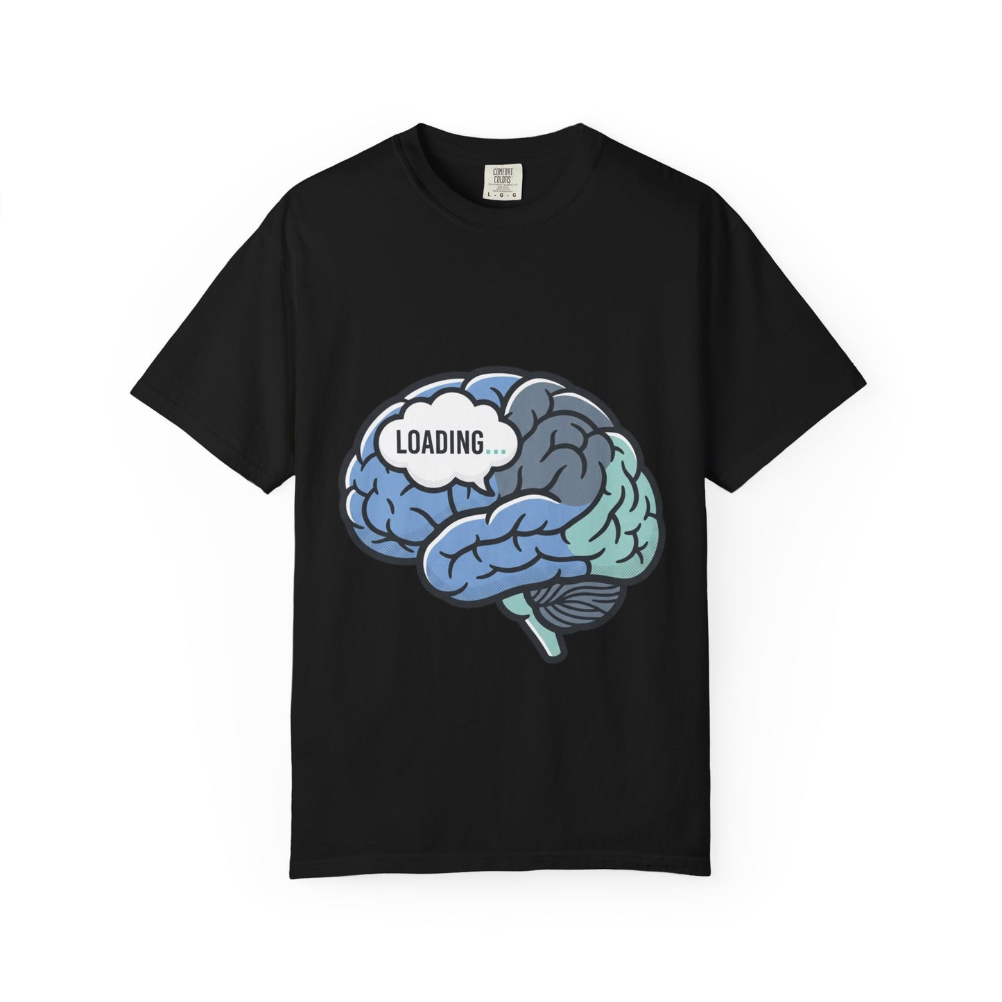 Loading Brain Graphic Tee — “Activate with a Cup of Coffee” Novelty T-Shirt