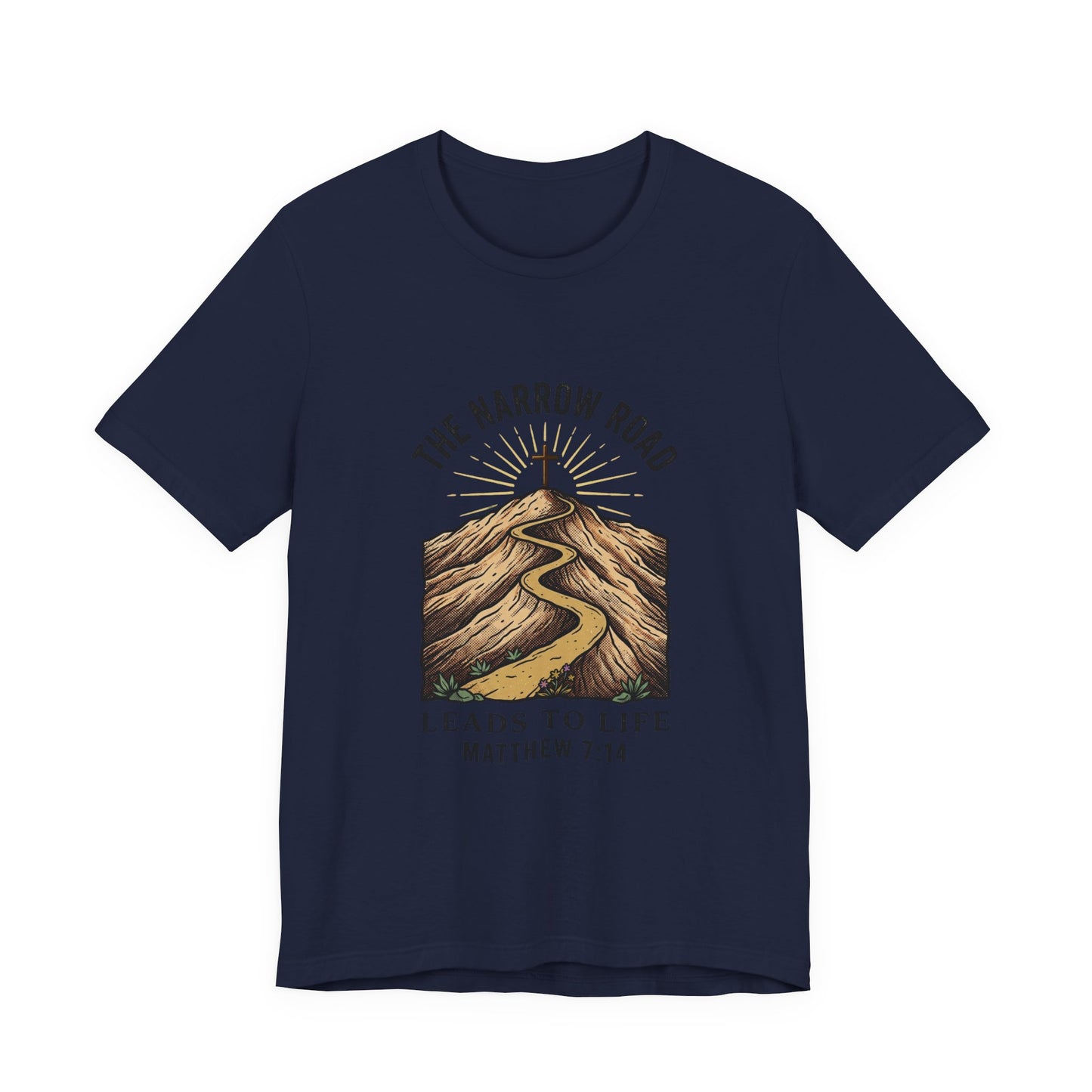 The Narrow Road Leads to Life Tee | Christian streetwear, scripture tee