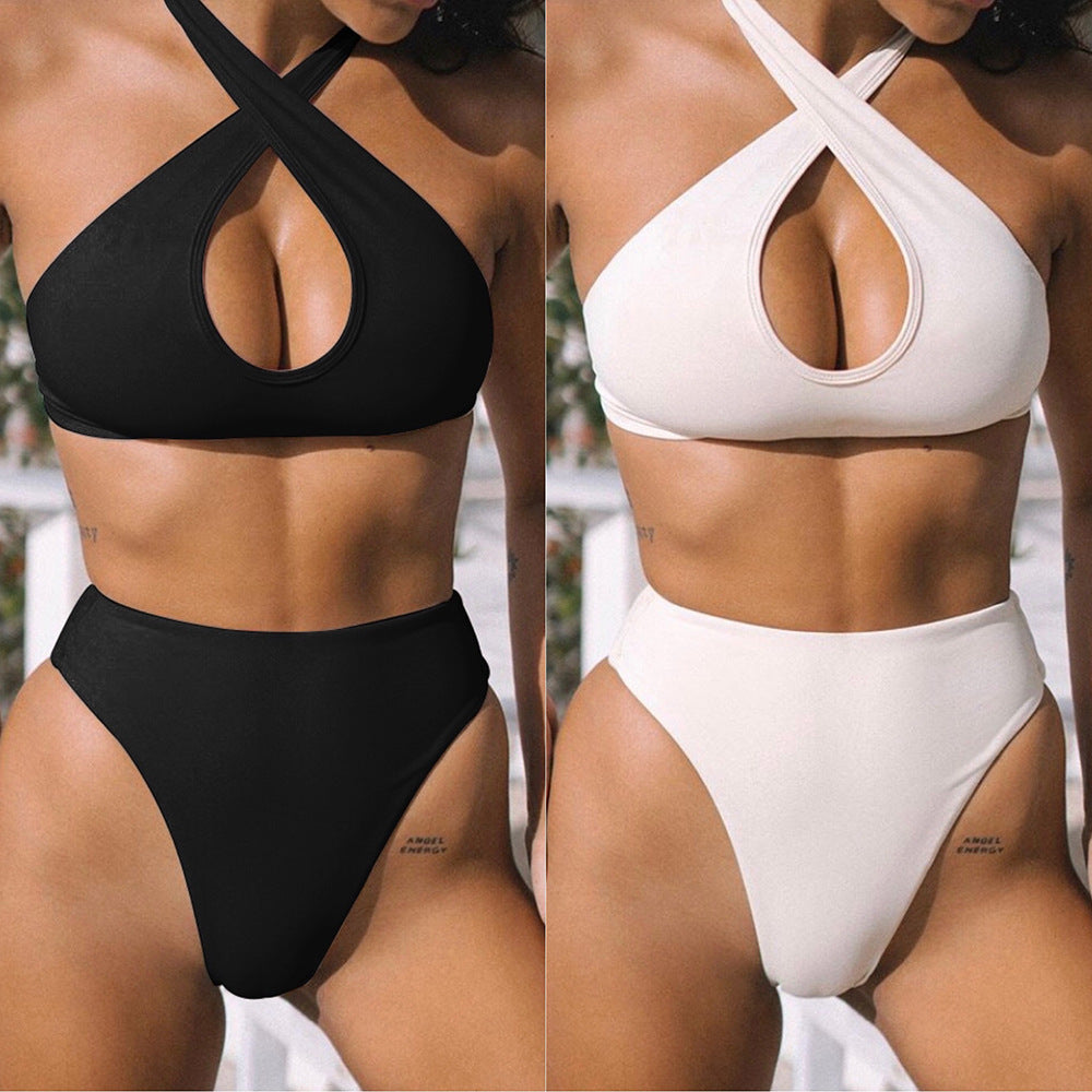 High Waist Cutout Bikini Set for Women