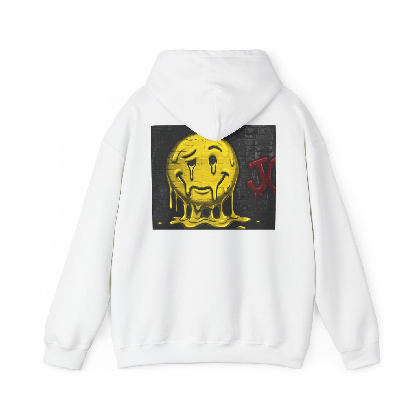 Melting Smiley Hoodie — Grunge Drip Streetwear Sweatshirt