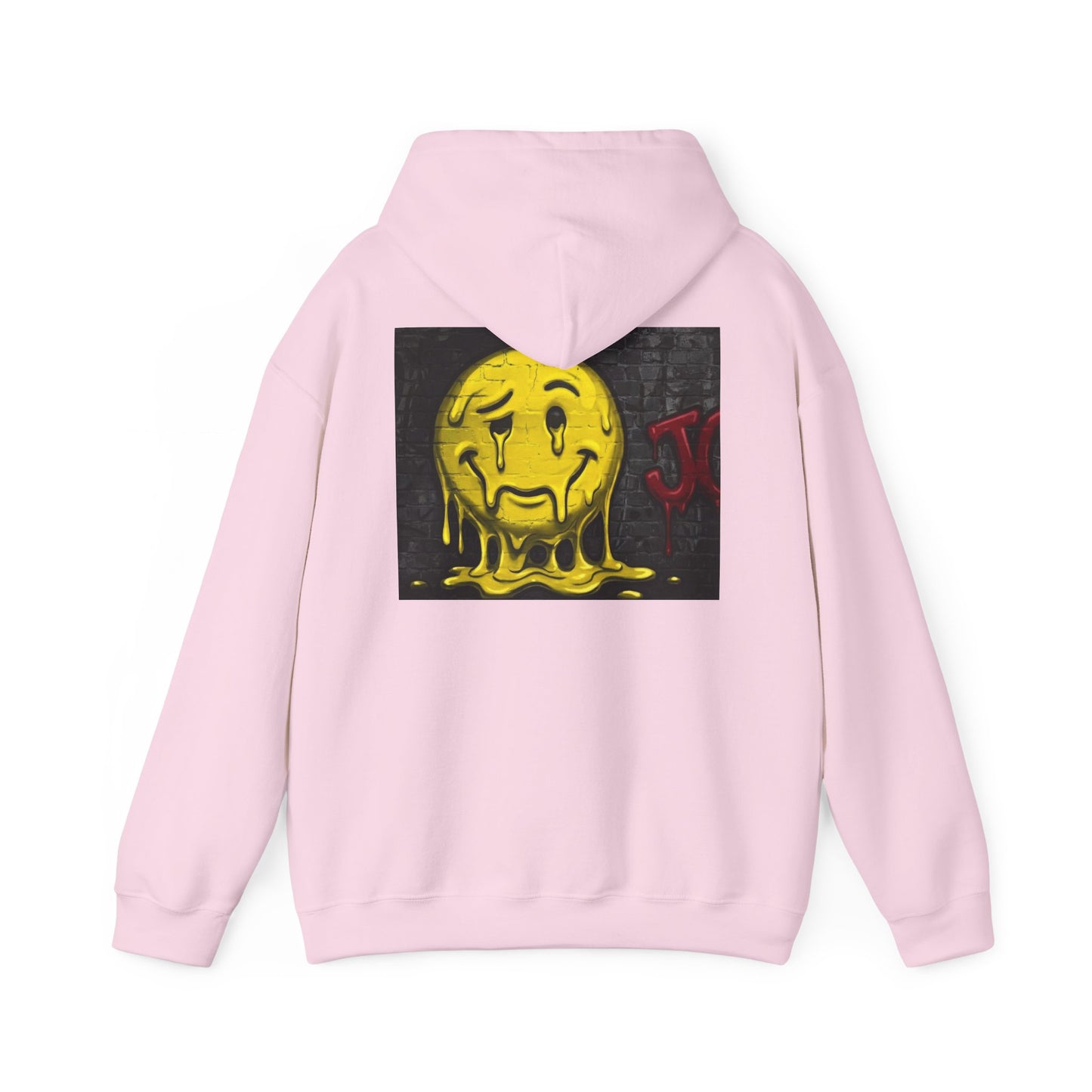 Melting Smiley Hoodie — Grunge Drip Streetwear Sweatshirt