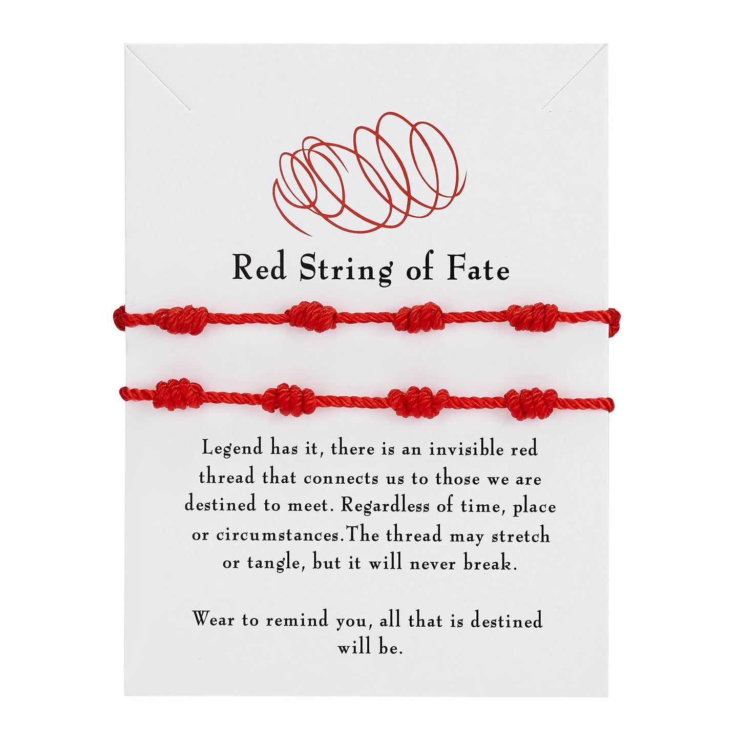 7 Knots Red Rope Woven Bracelet - Length Design
