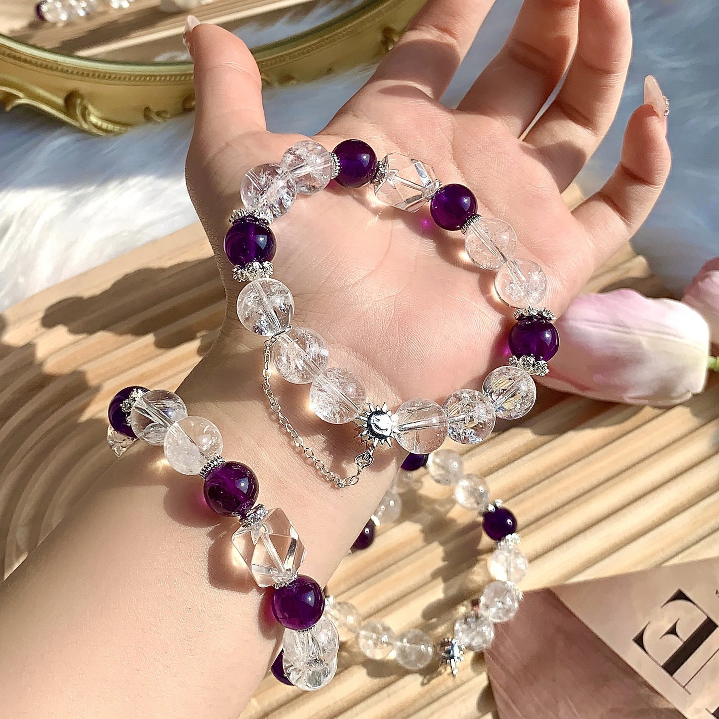 DIKAI Natural Crystal DIY Bracelet - Unique Design