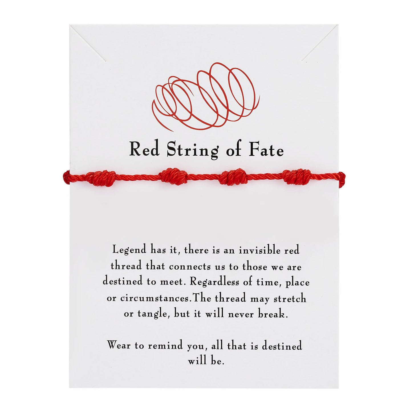 7 Knots Red Rope Woven Bracelet - Length Design