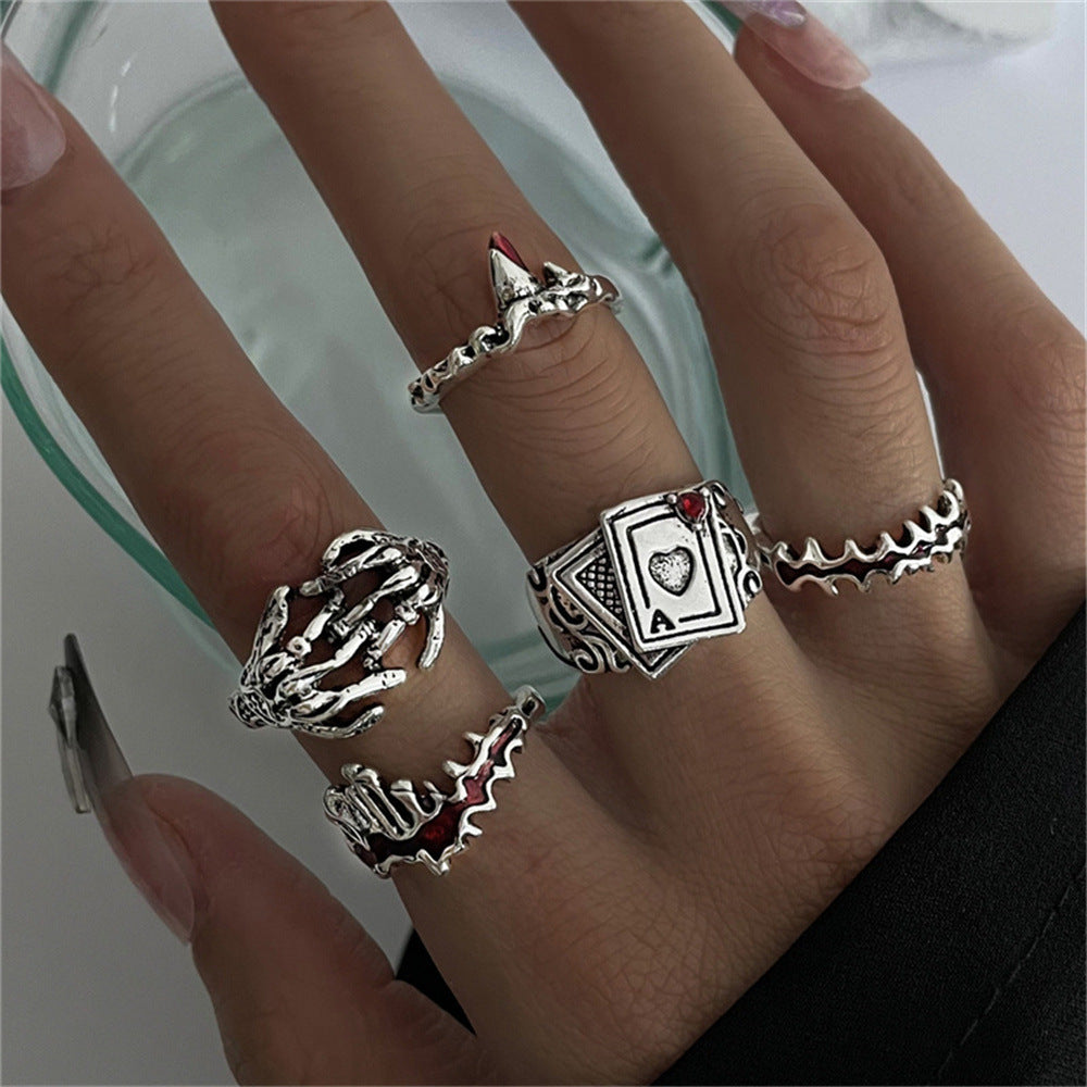 Trendy Cold Special-Interest Design Alloy Ring Set