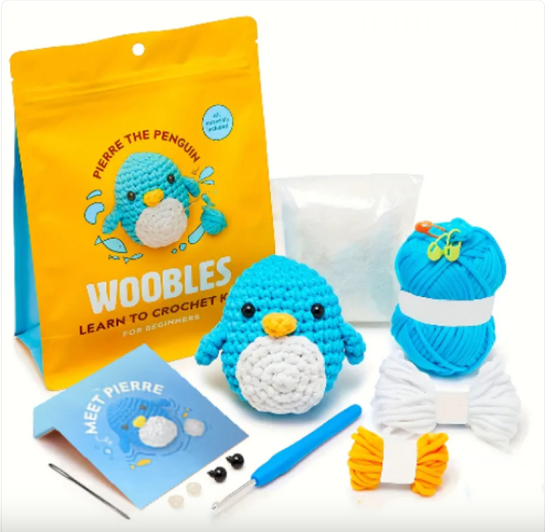 Beginner Crochet Kit – Complete DIY Crochet Starter Set with Yarn & Tools