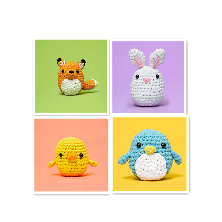 Cute Animal Crochet Kit for Beginners